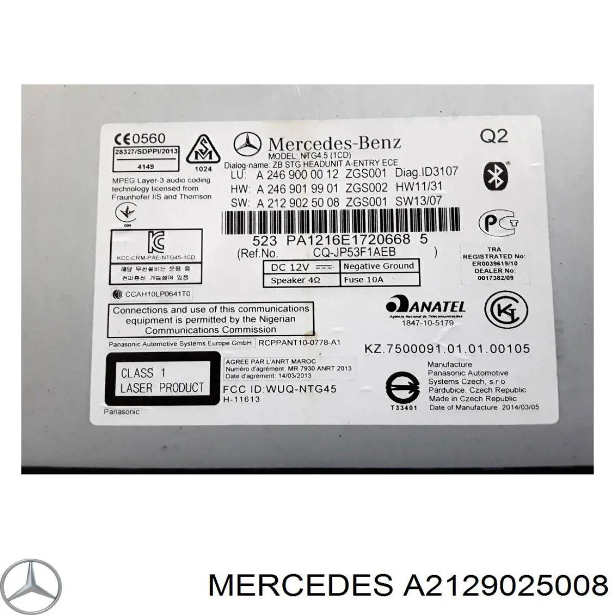  A2129025008 Mercedes