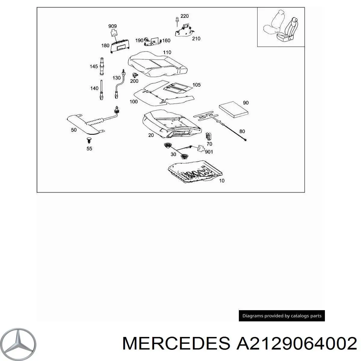  Mercedes A2129064002 ціна, від 229.58 USD