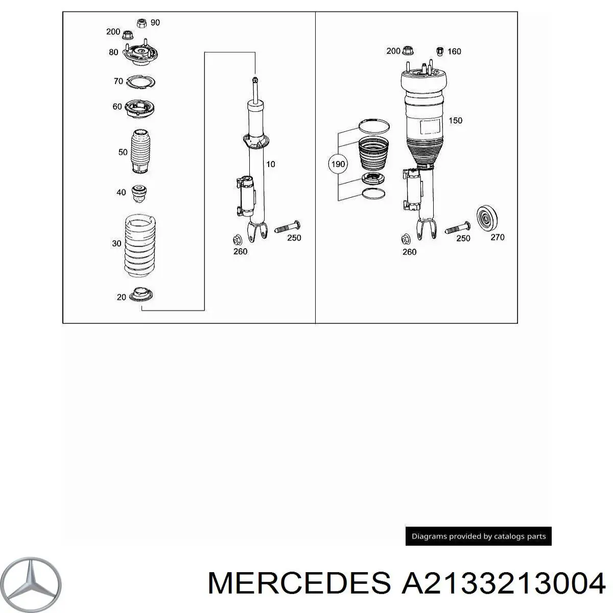 A2133213004 Mercedes Пружина амортизатора передняя
