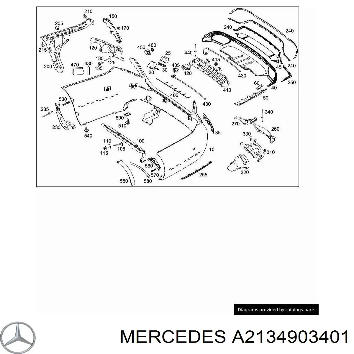 Купити A2134903401 Mercedes Насадка на глушник