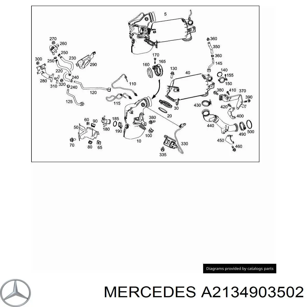  Mercedes A2134903502 ціна, від 16.09 USD