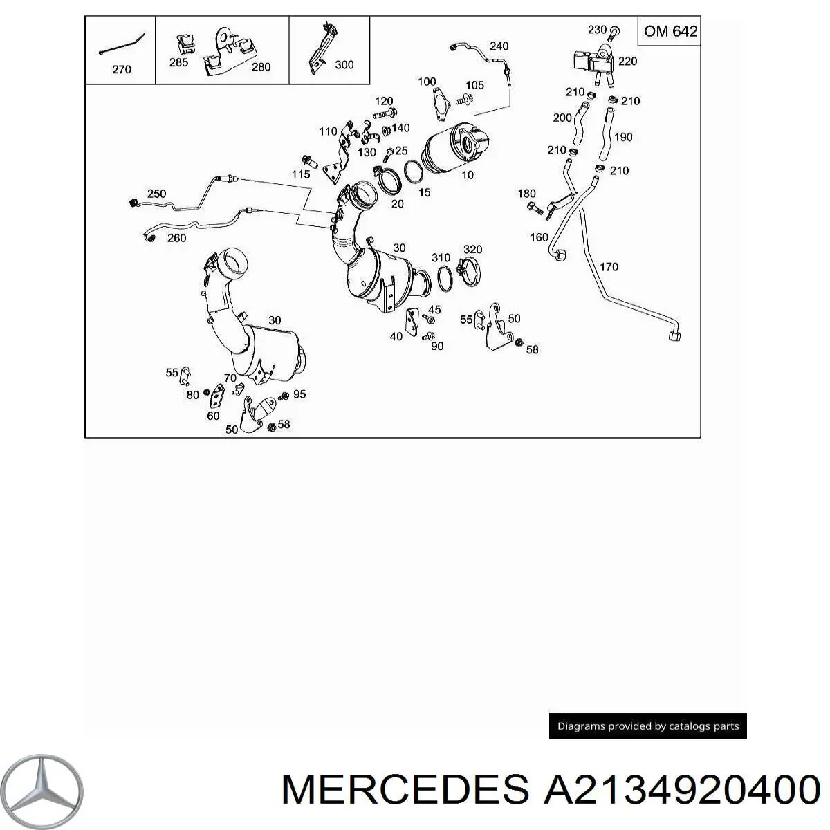  Mercedes A2134920400 ціна, від 12.67 USD