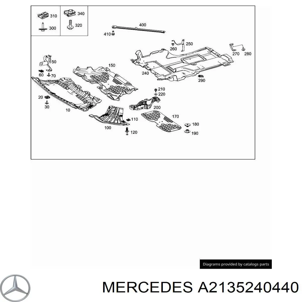Кронштейн кріплення захисту двигуна Mercedes A2135240440 ціна, від 35.11 USD