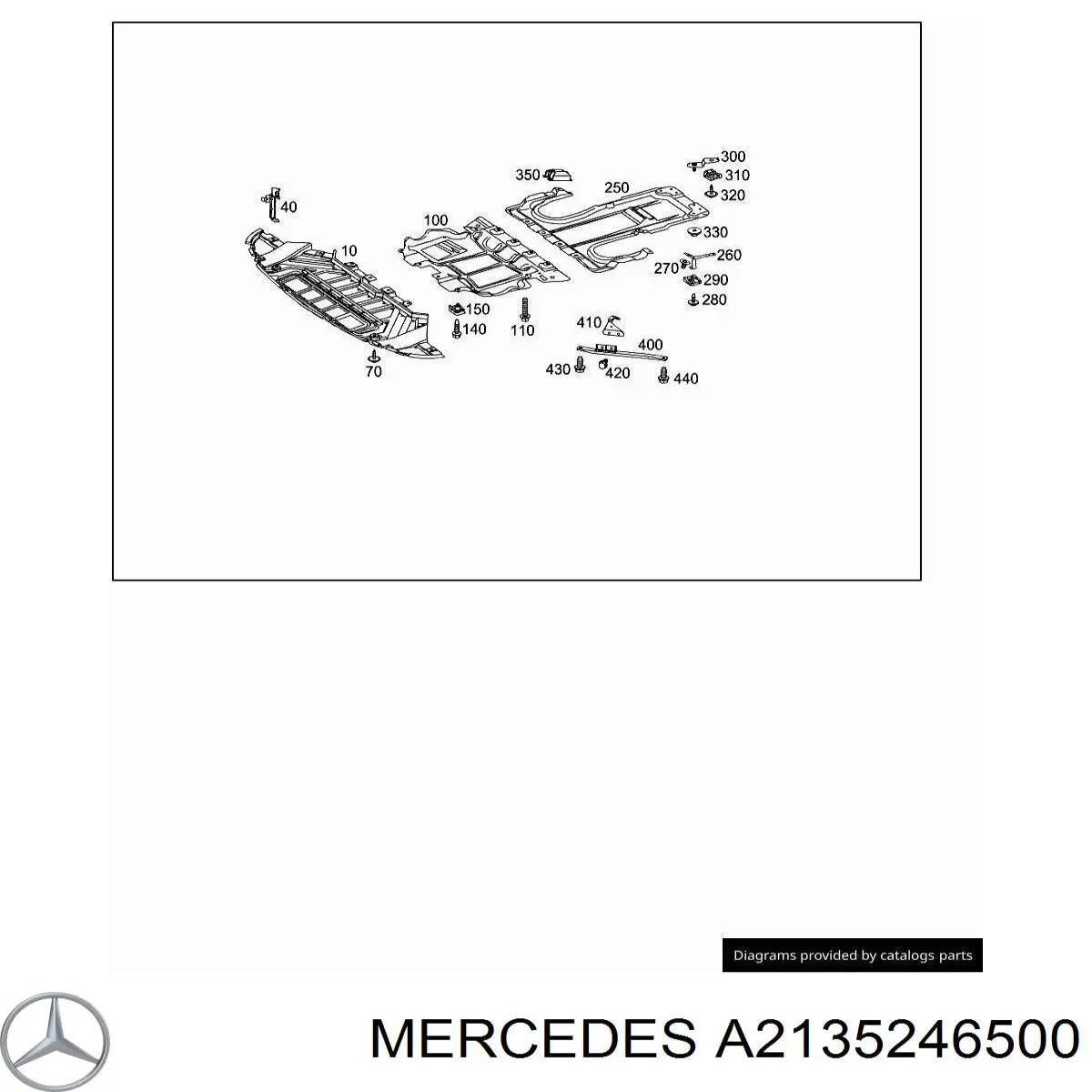A2135246500 Mercedes Захист піддона двигуна