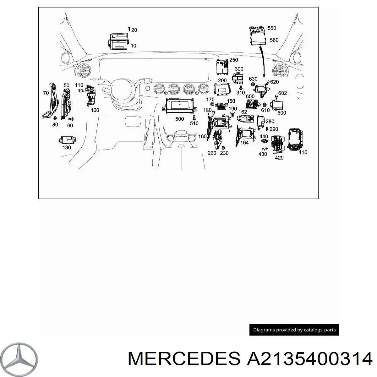  Mercedes A2135403038 ціна, від 20.69 USD
