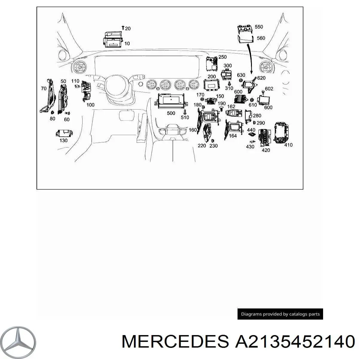  Mercedes A2135452140 ціна, від  USD