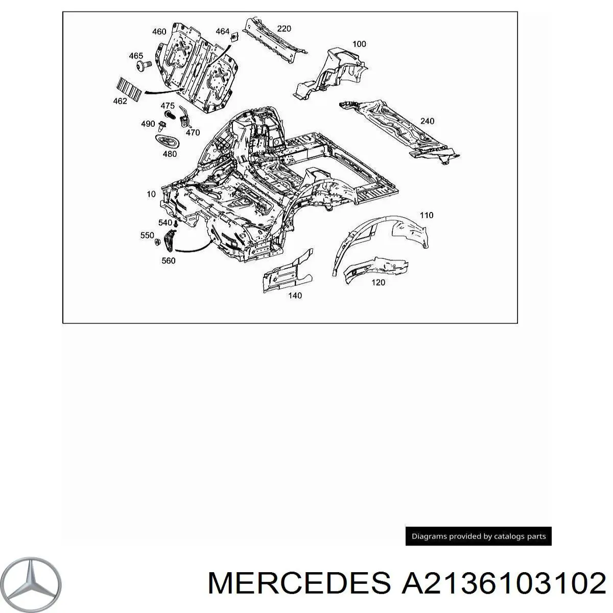 Купити A2136103102 Mercedes 