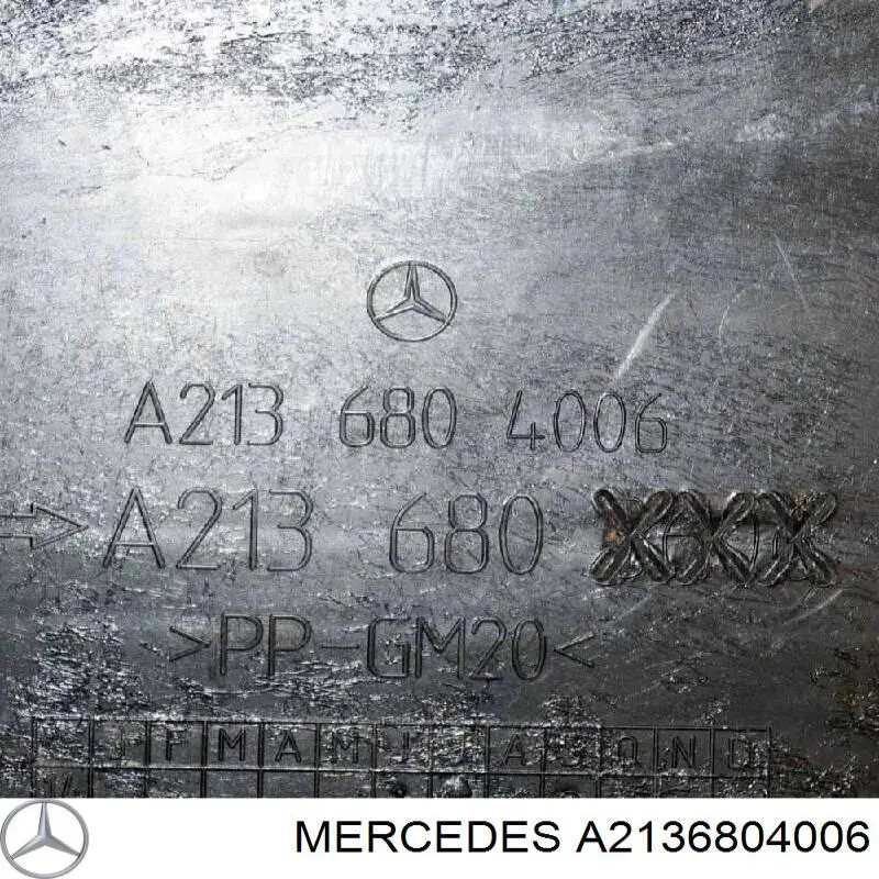 A2136804006 Mercedes Захист днища, правий