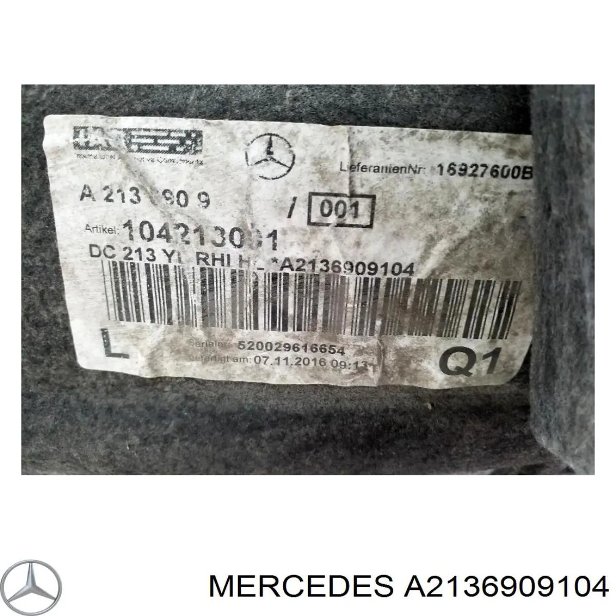 Підкрилок задній лівий Mercedes A2136909104
