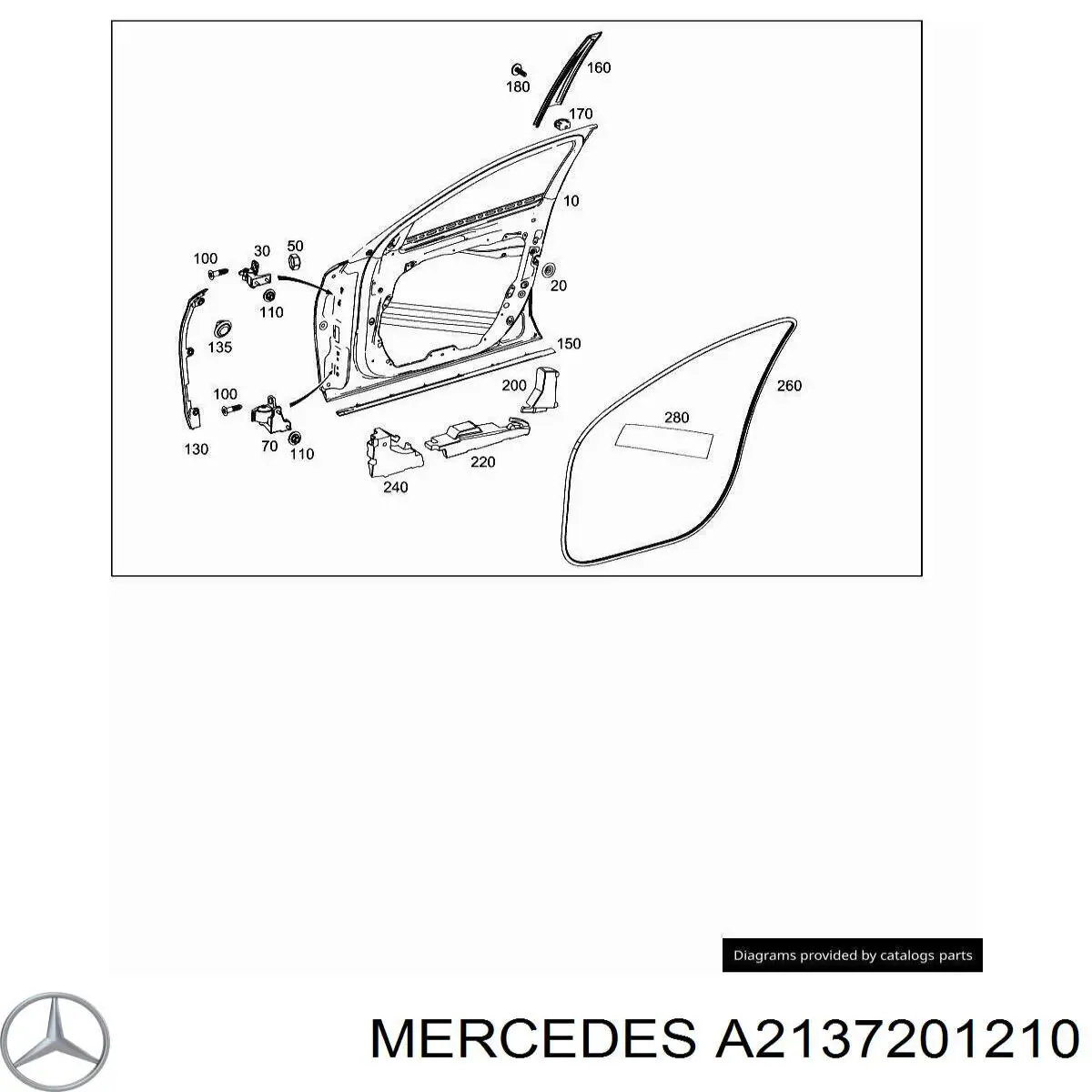 Петля передніх дверей права Mercedes A213720121028 ціна, від 31.67 USD