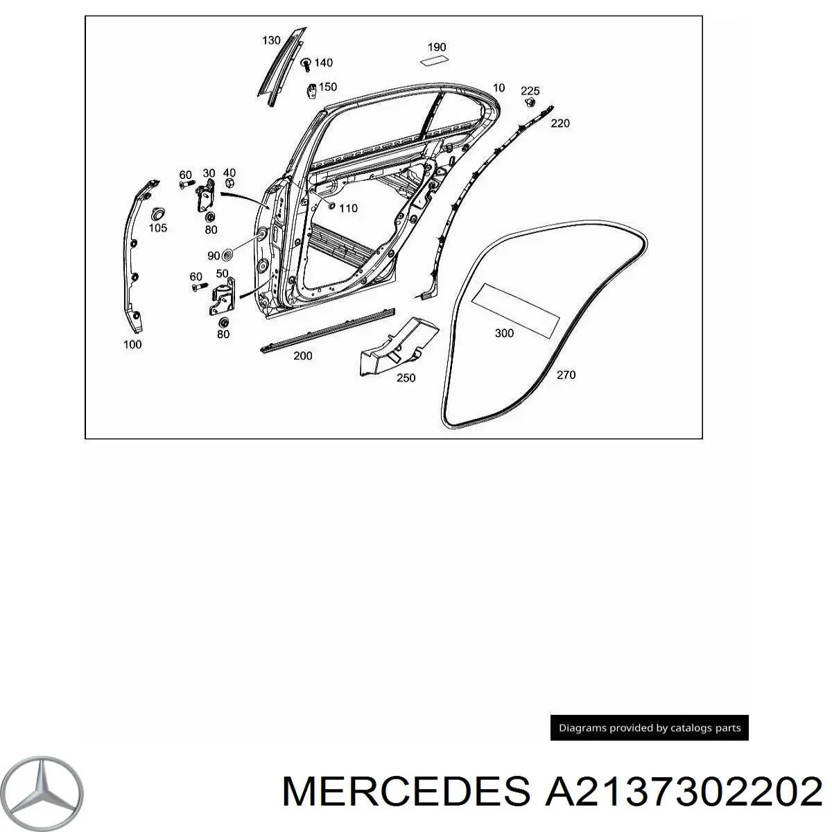 A2137302202 Mercedes Петля заднтої двері, правої