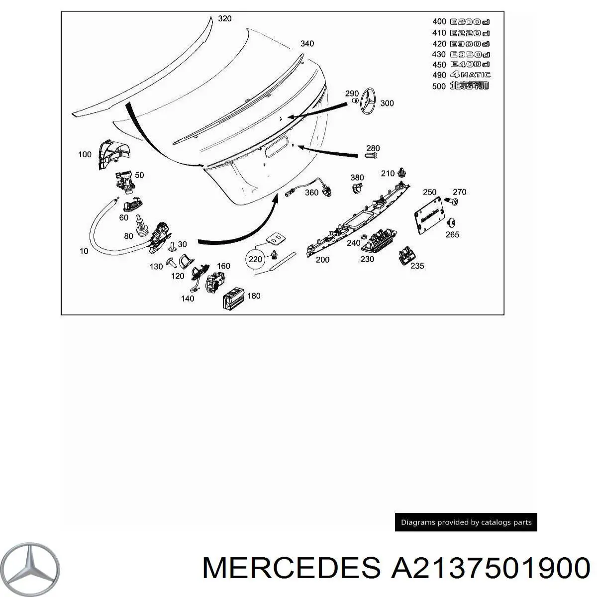  Mercedes A2137501900 ціна, від  USD