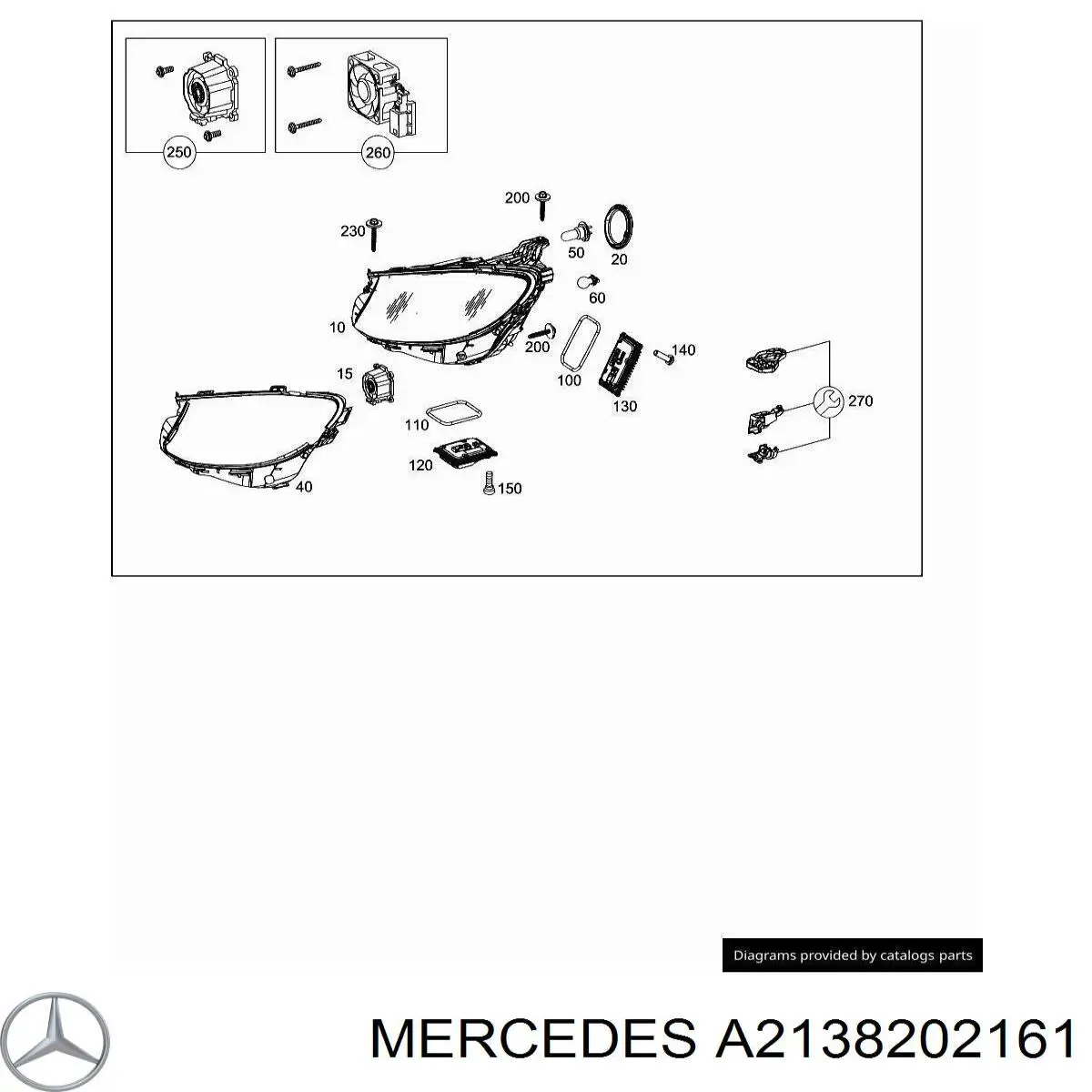 A2138202161 Mercedes фара ліва