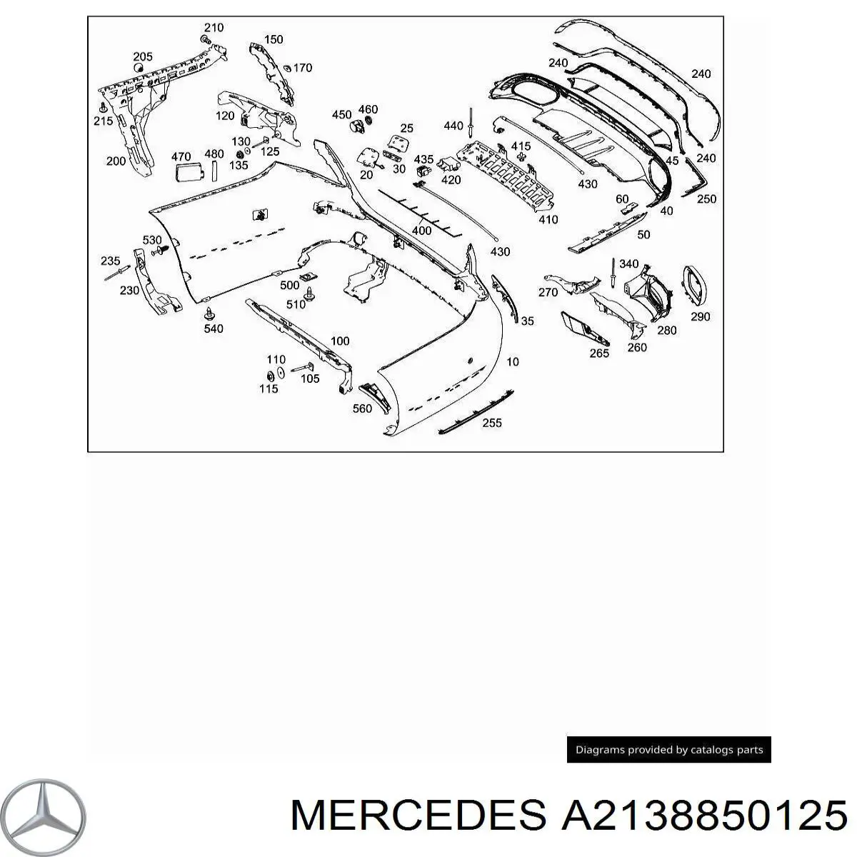  Mercedes A2138850125 ціна, від 142.44 USD
