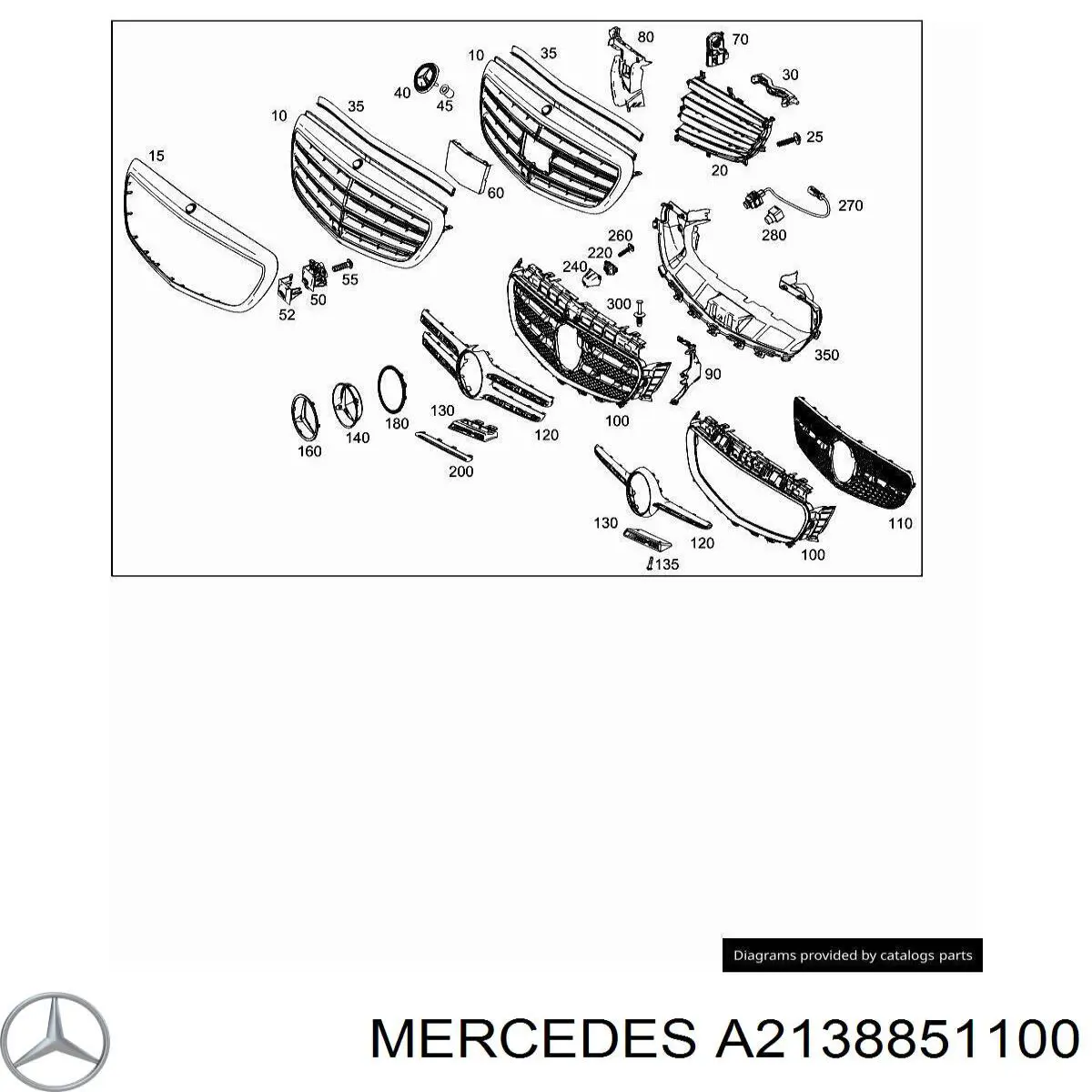 A2138851100 Mercedes повітропровід радіатора