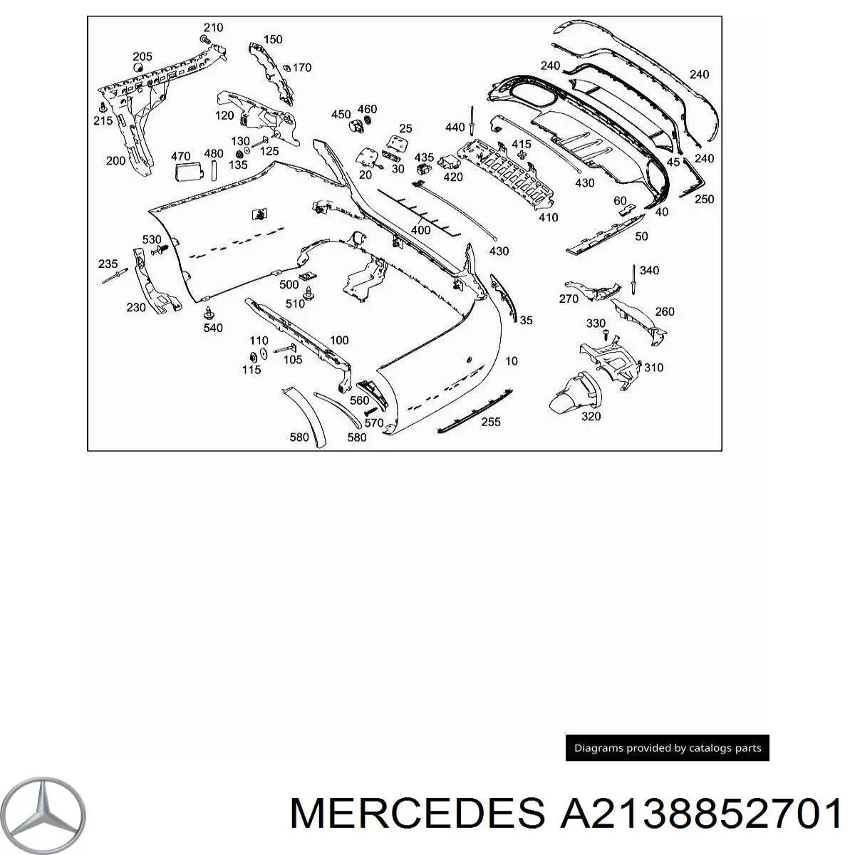 Mercedes A2138852701 ціна, від 25.34 USD