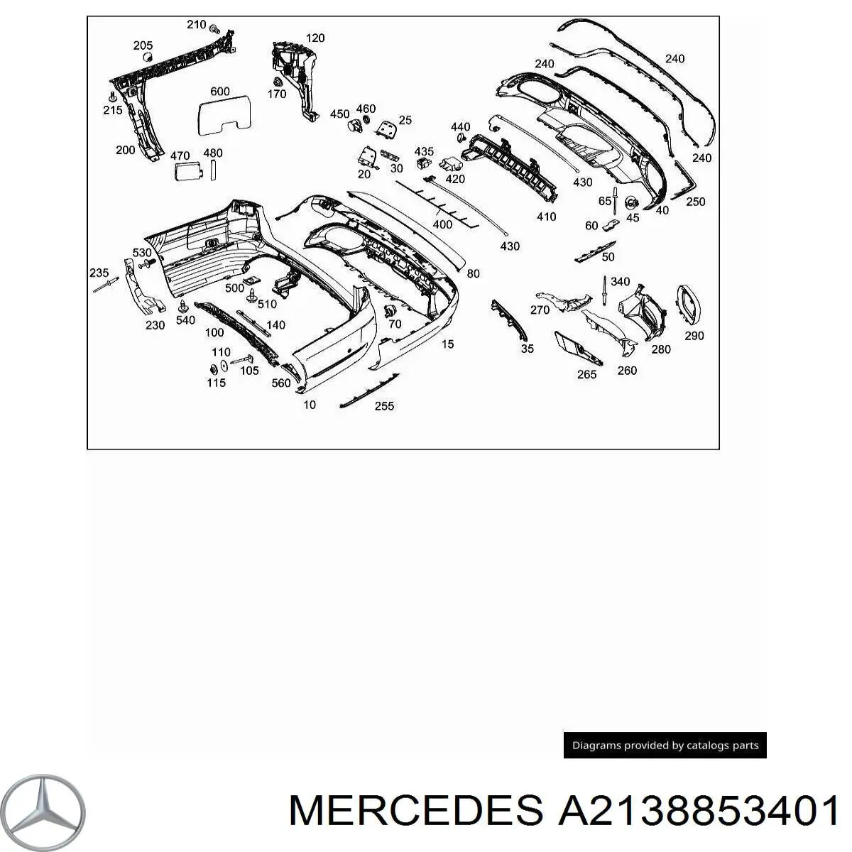  Mercedes A2138853401 ціна, від 18.76 USD