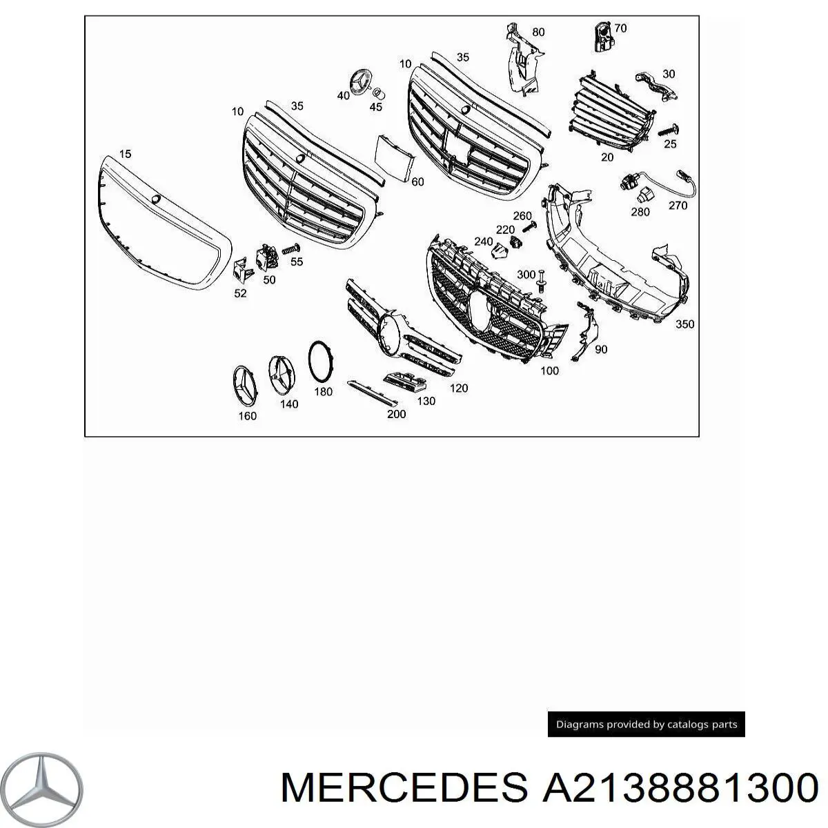Облицювання радіатора Mercedes A2138881300 ціна, від 58.54 USD