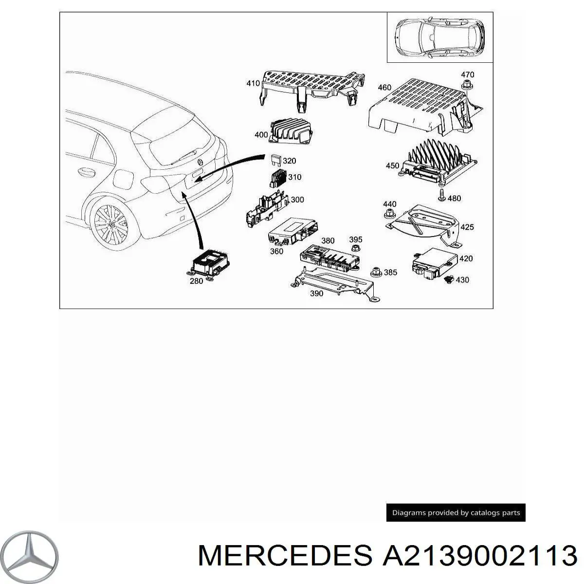  Mercedes A2139002113 ціна, від 46.82 USD
