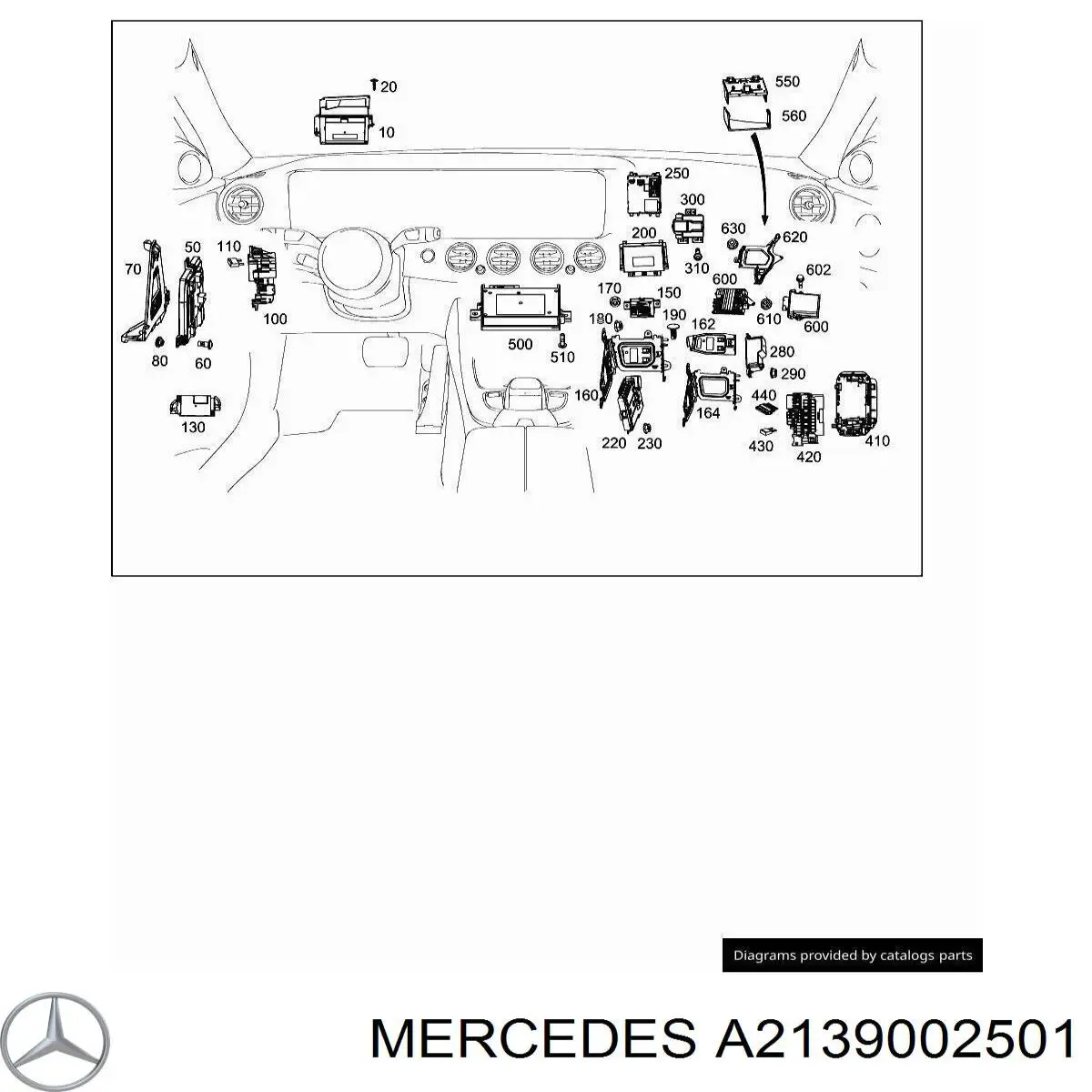 Блок управління акпп Mercedes A2139002501 ціна, від 51.21 USD