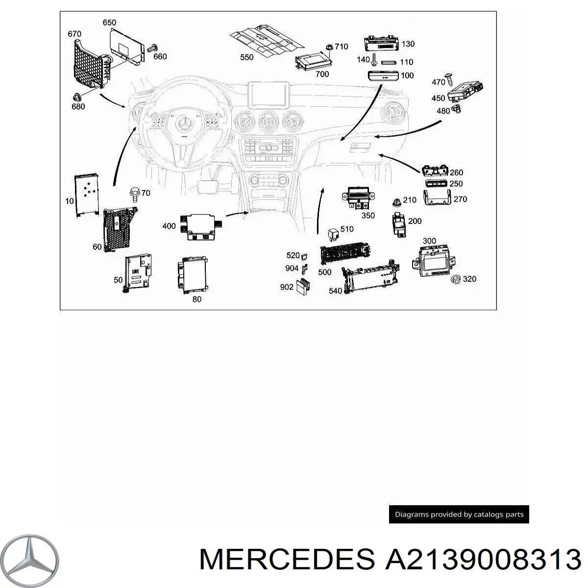 Блок керування телефоном Mercedes A2139008313 ціна, від 4500 UAH