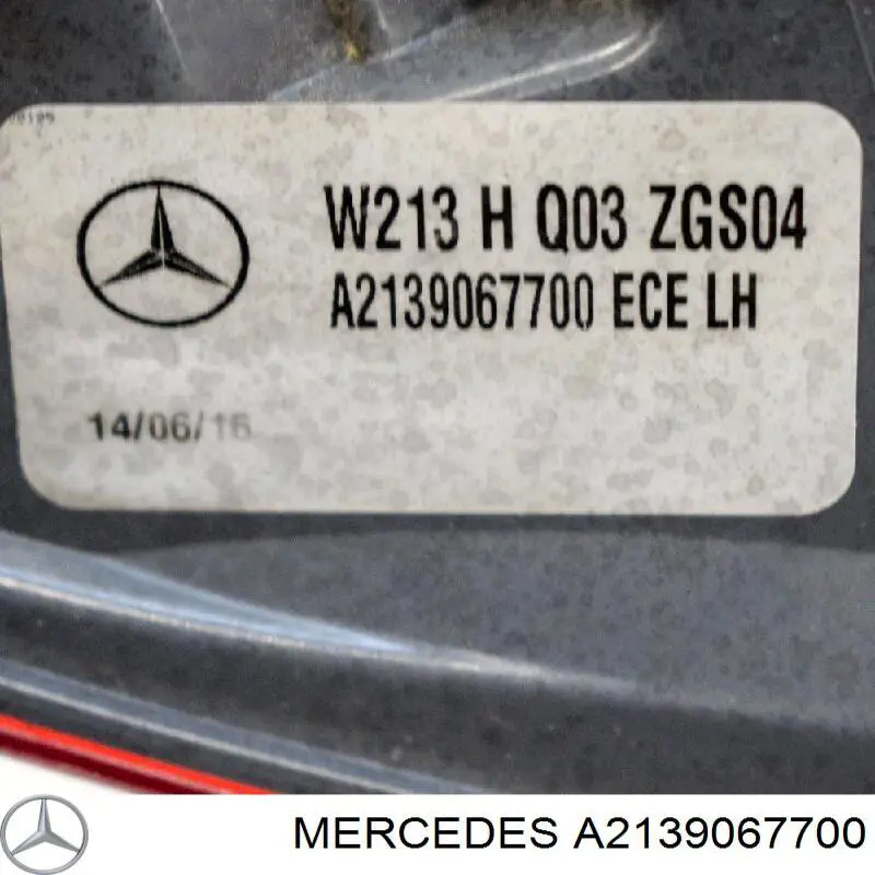 Ліхтар задній лівий A2139067700 Mercedes