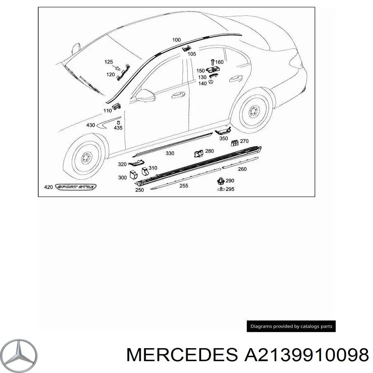  Mercedes A2139910098 ціна, від 4.61 USD