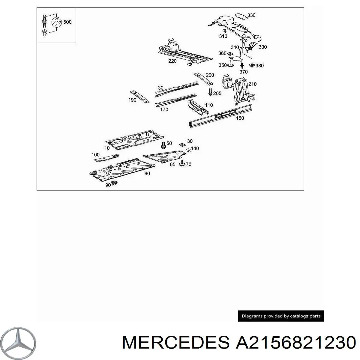  Mercedes A2156821230 ціна, від 0.48 USD