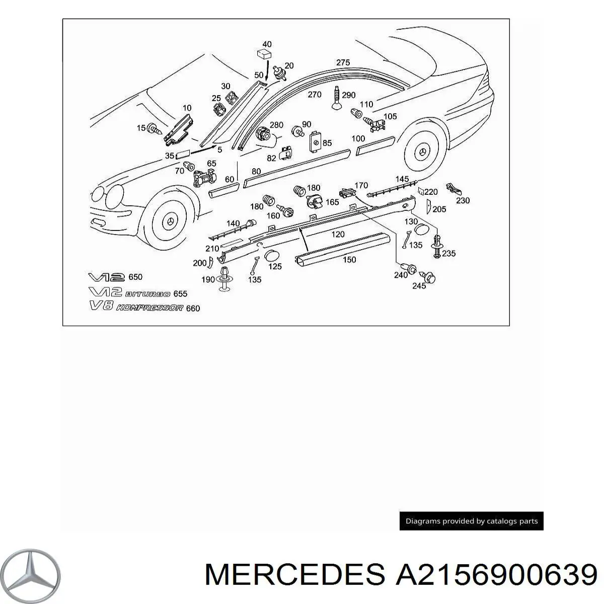  Mercedes A2156900639 ціна, від 100.26 USD