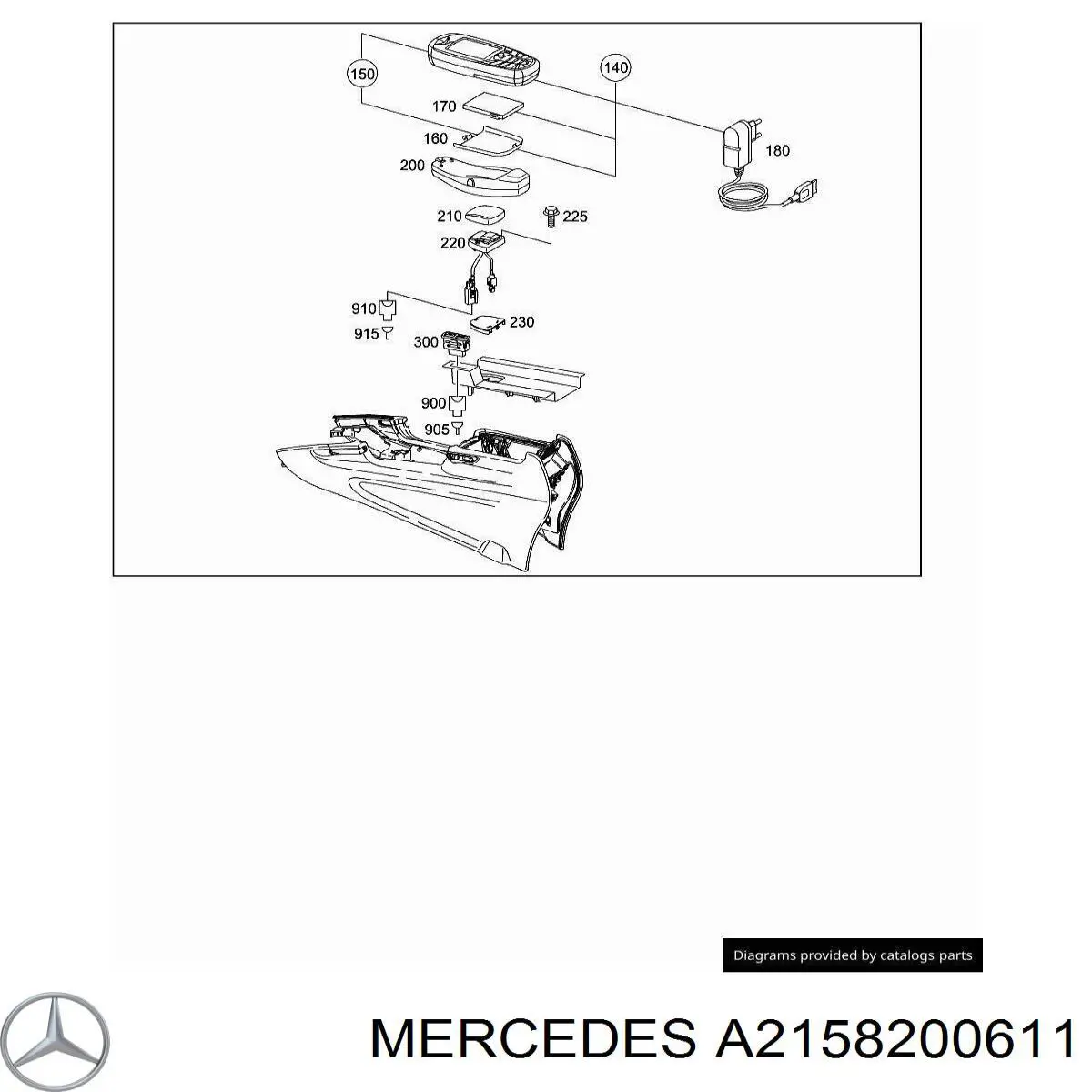  Mercedes A2158200611 ціна, від 25.34 USD