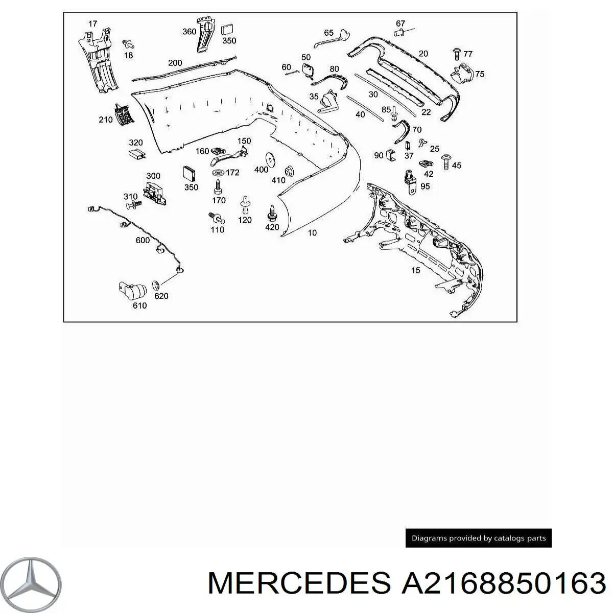 Купити A2168850163 Mercedes 