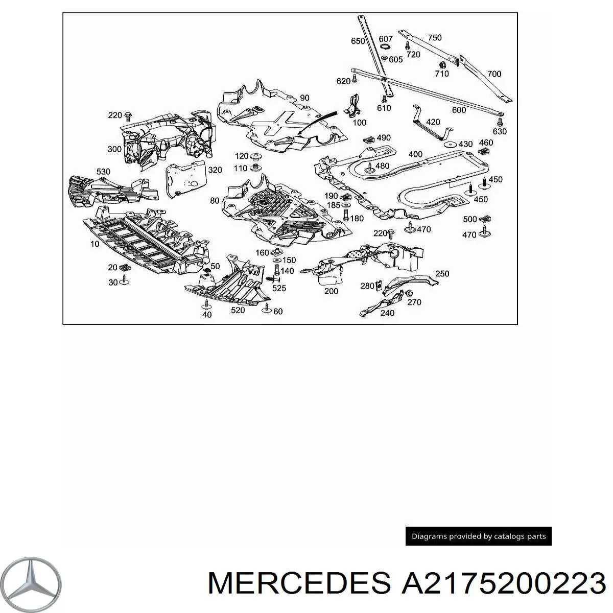 Захист ДВС Mercedes A2175200223 ціна, від 181.87 USD