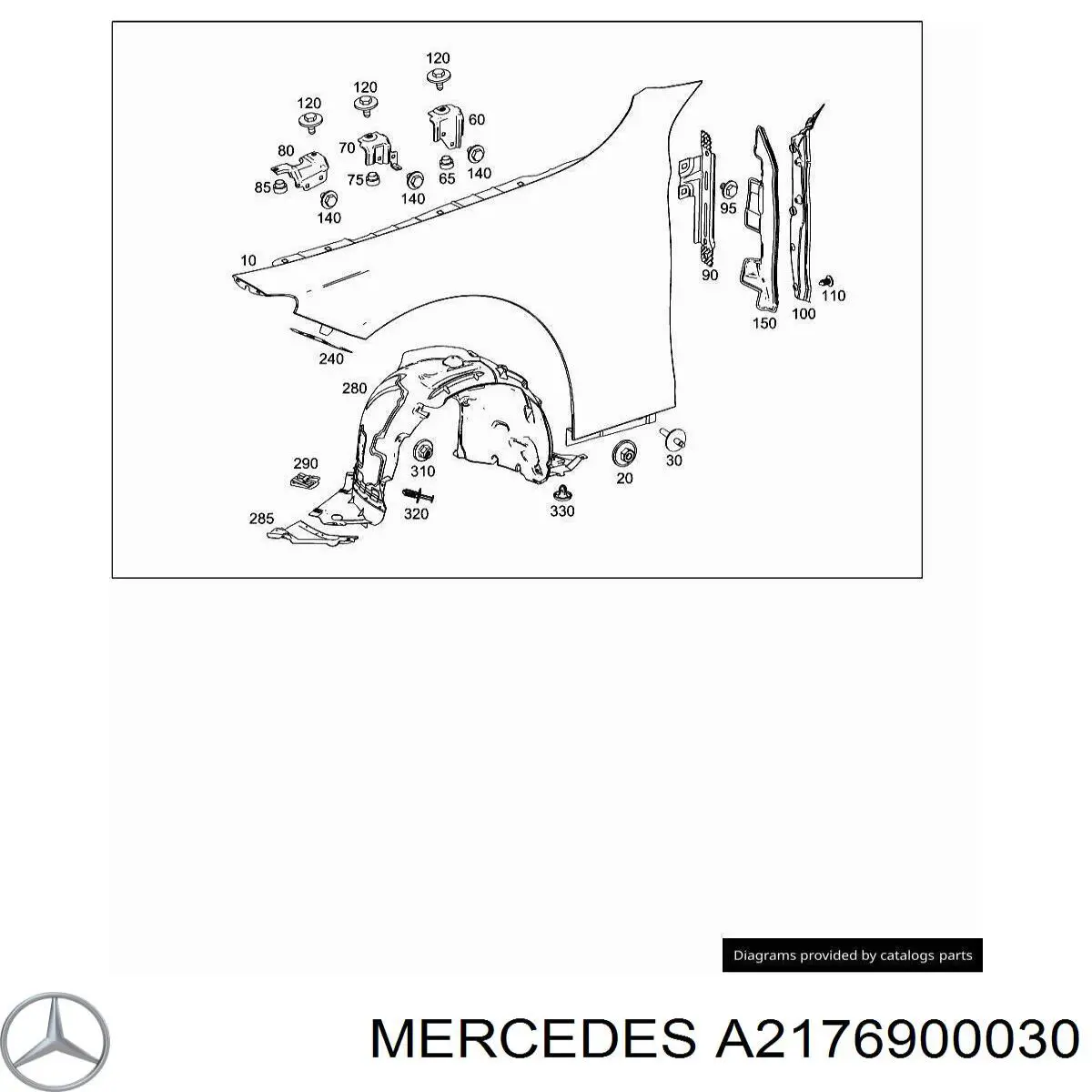  Mercedes A2176908200 ціна, від 209.50 USD