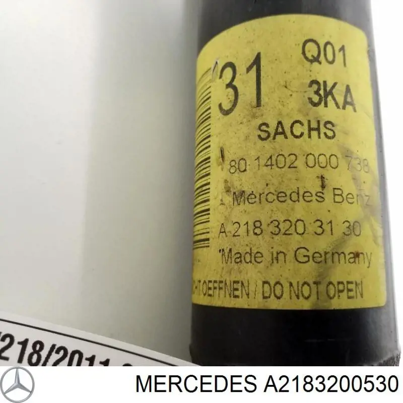 Купити A2183200530 Mercedes Стійка амортизатора задня