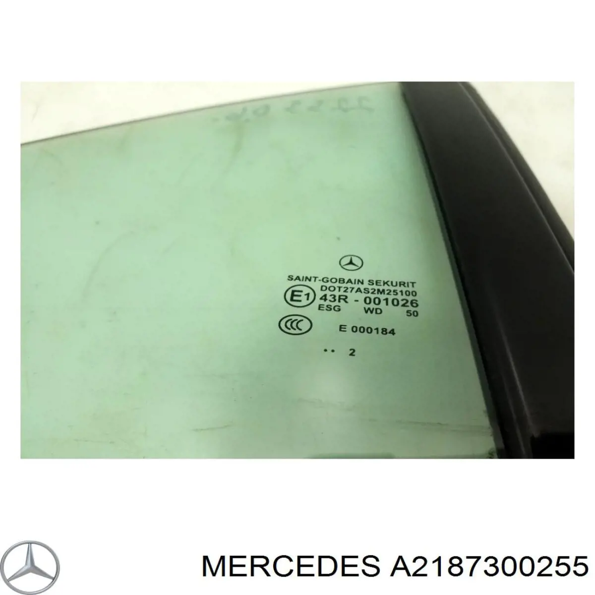 Скло-кватирка двері, задній, правій A2187300255 Mercedes