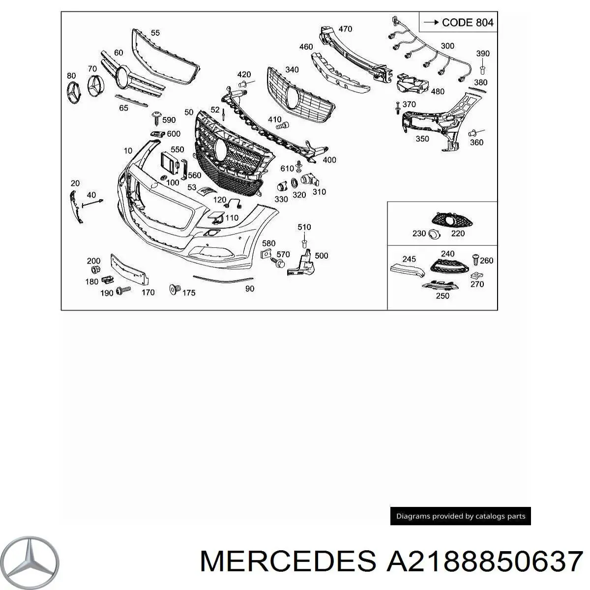 Абсорбер бампера переднього Mercedes A2188850637 ціна, від 26.24 USD