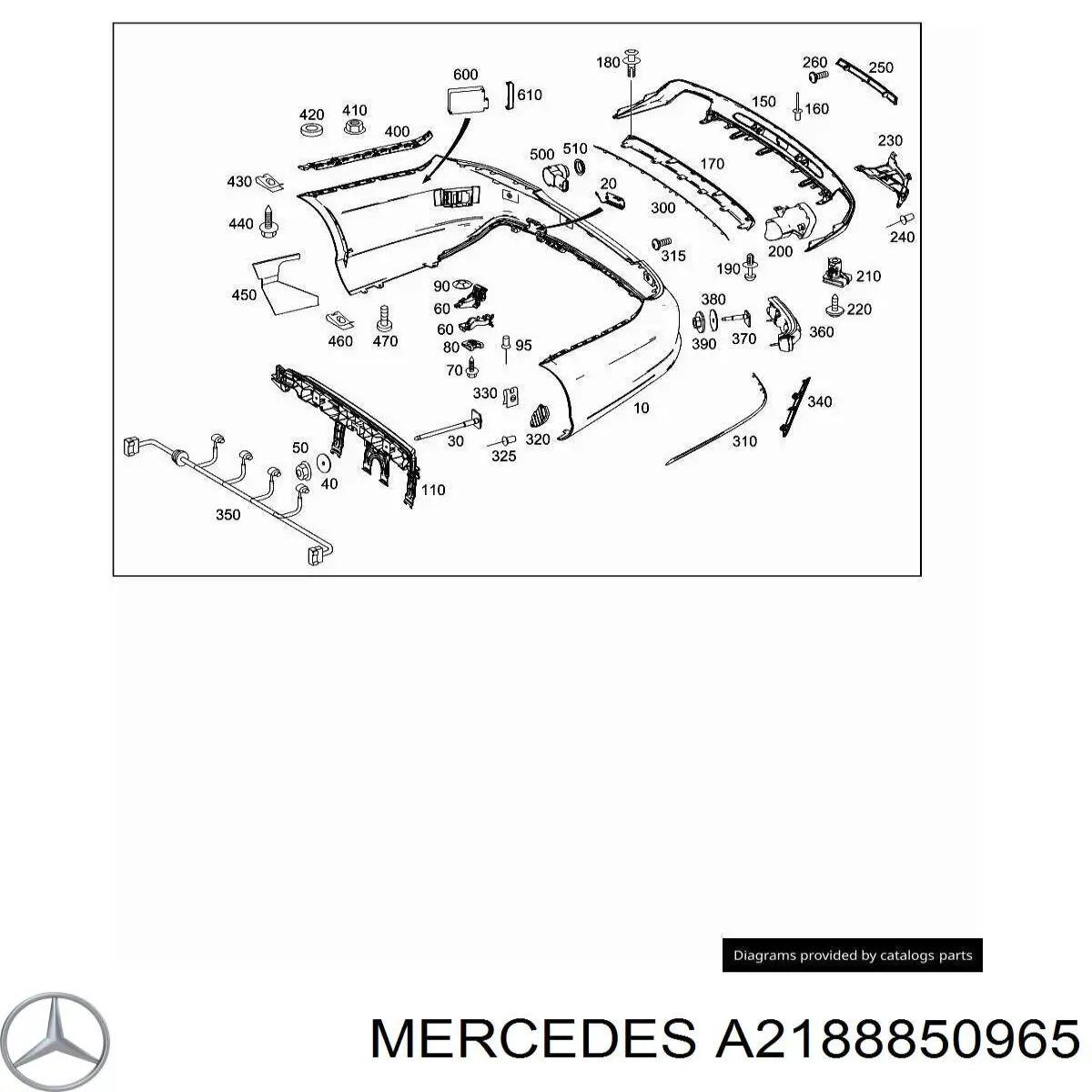 A2188850965 Mercedes Кріплення бамера ліве