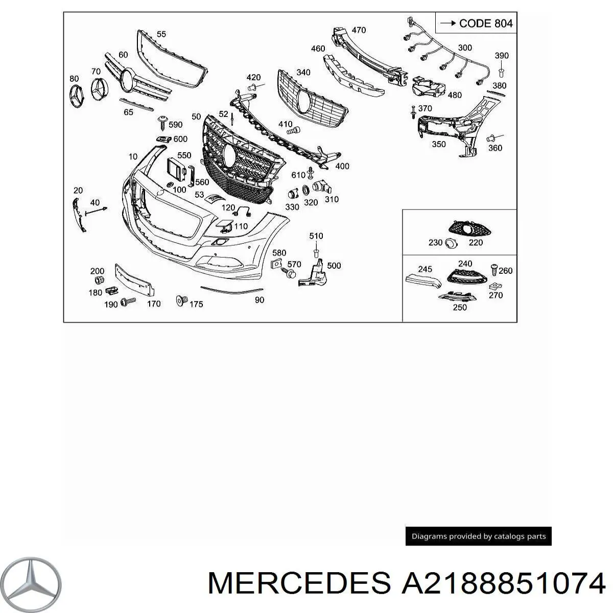 Купити A2188851074 Mercedes 