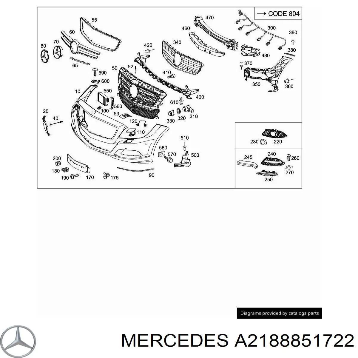 Купити A2188851722 Mercedes 