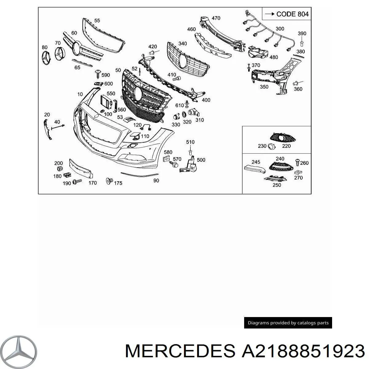  Mercedes A2188851923 ціна, від  USD