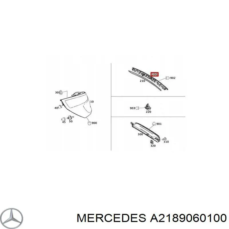 Стоп-сигнал Mercedes A2189060100 ціна, від 101.35 USD
