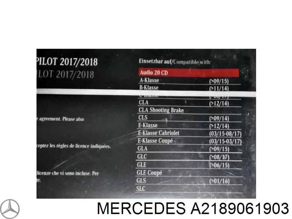  Mercedes A2189062903 ціна, від 538.67 USD