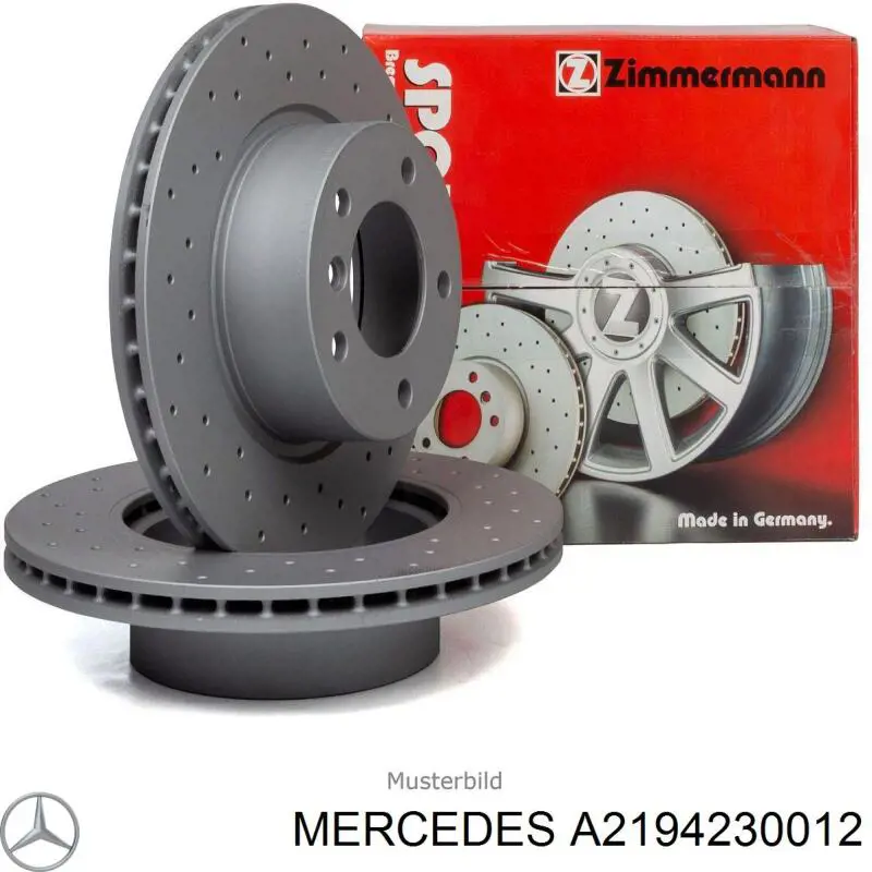 Купити A2194230012 Mercedes Диск заднього гальма
