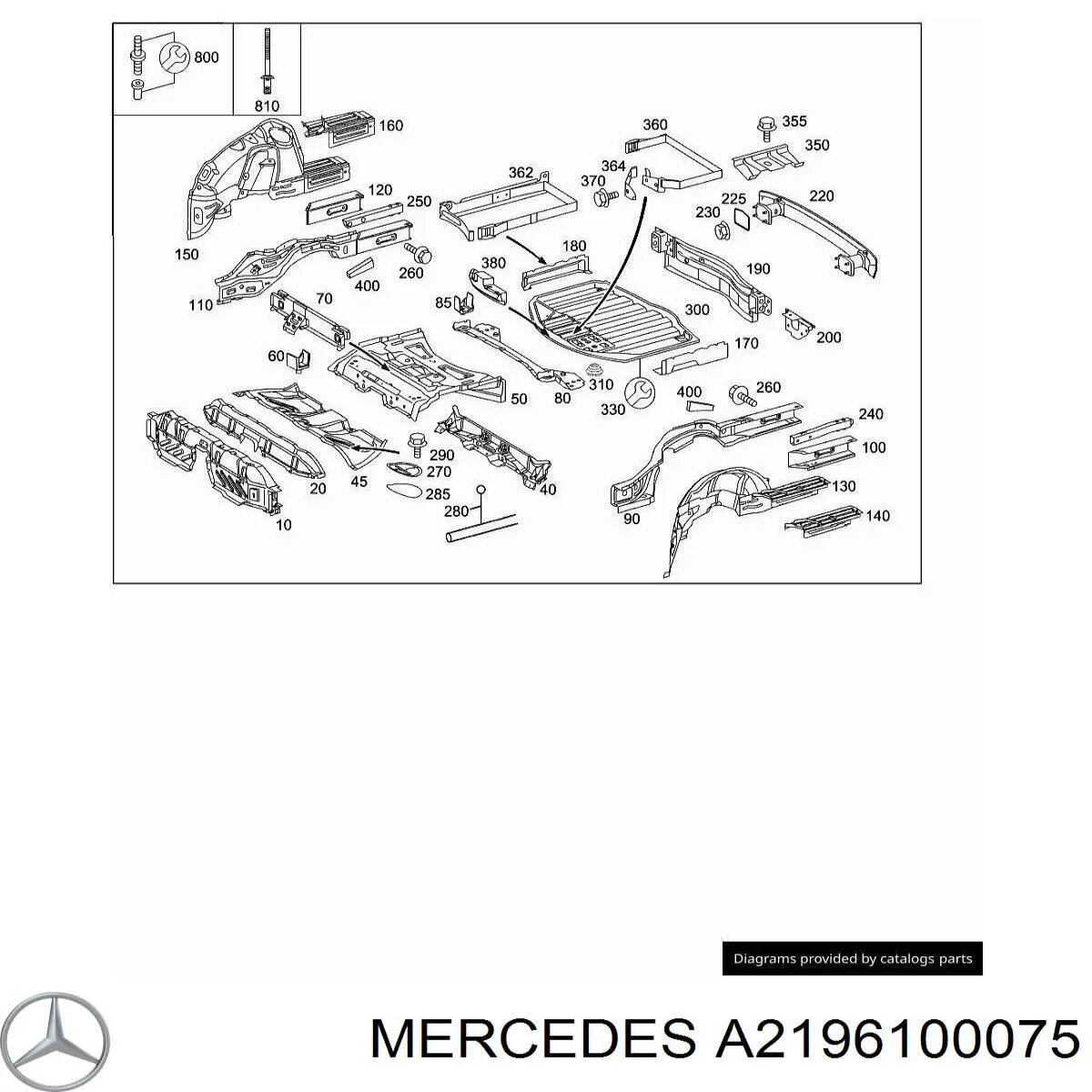 Ніша запасного колеса Mercedes A2116100475 ціна, від 29.80 USD