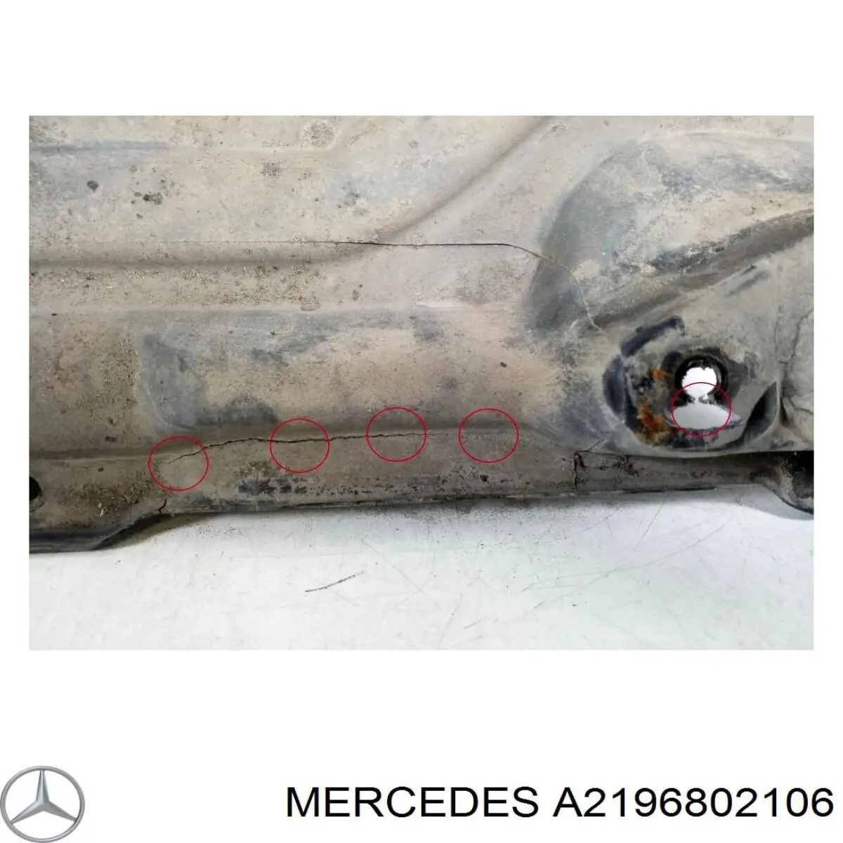 A2196802106 Mercedes Захист днища, задній лівий
