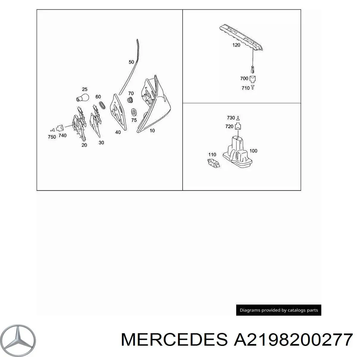  Mercedes A2198200277 ціна, від 28.22 USD