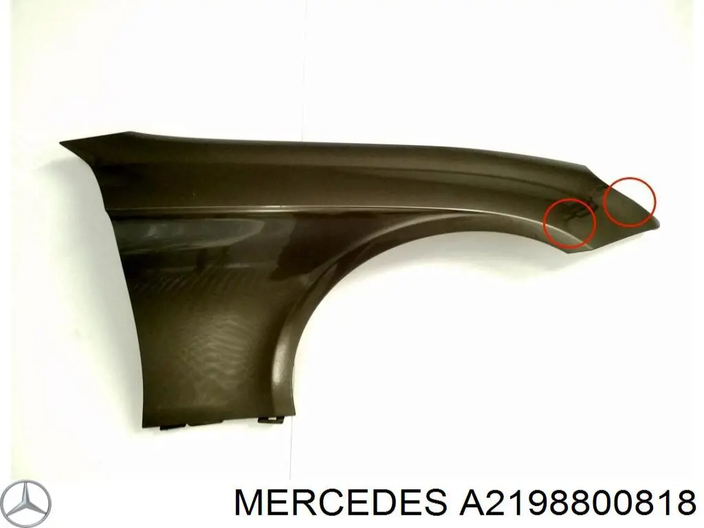Крило переднє праве Mercedes A2198800818 ціна, від 186.56 USD