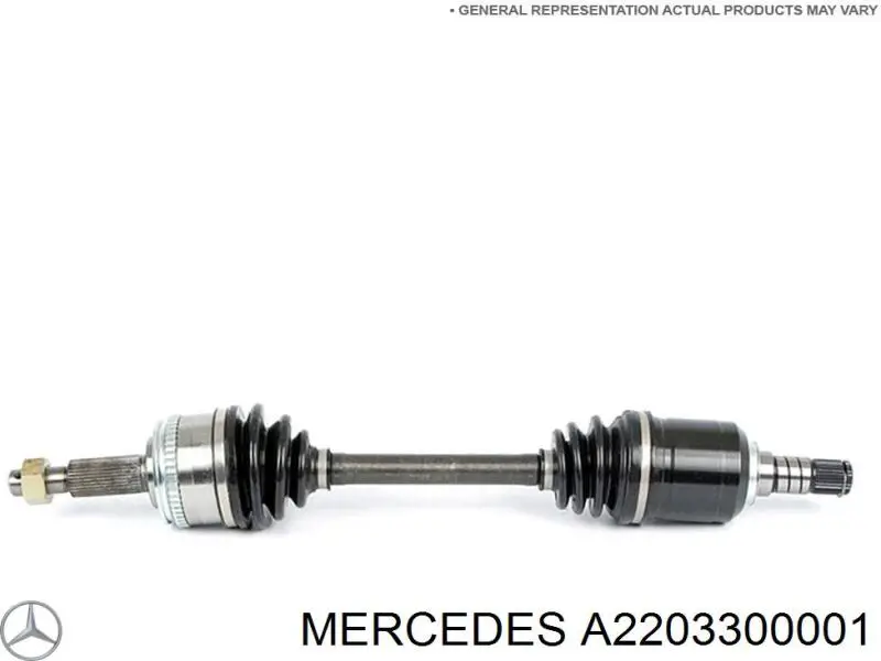 Привід передній лівий Mercedes A2203300001 ціна, від 122.65 USD