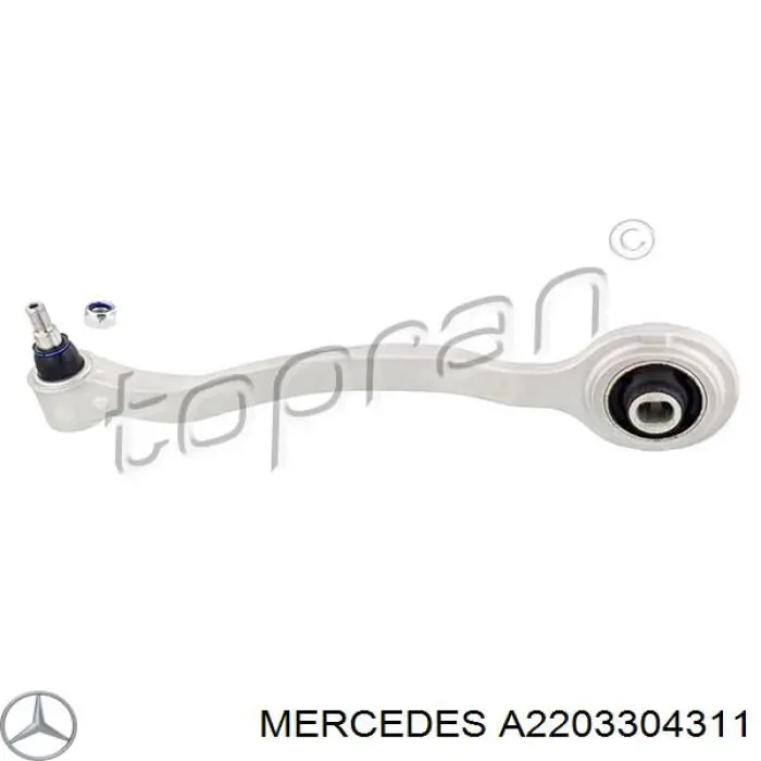 A2203304311 Mercedes важіль передньої підвіски нижній, лівий