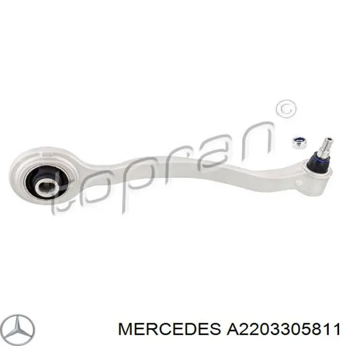 Важіль передньої підвіски нижній, правий Mercedes A2203305811 ціна, від 76.01 USD